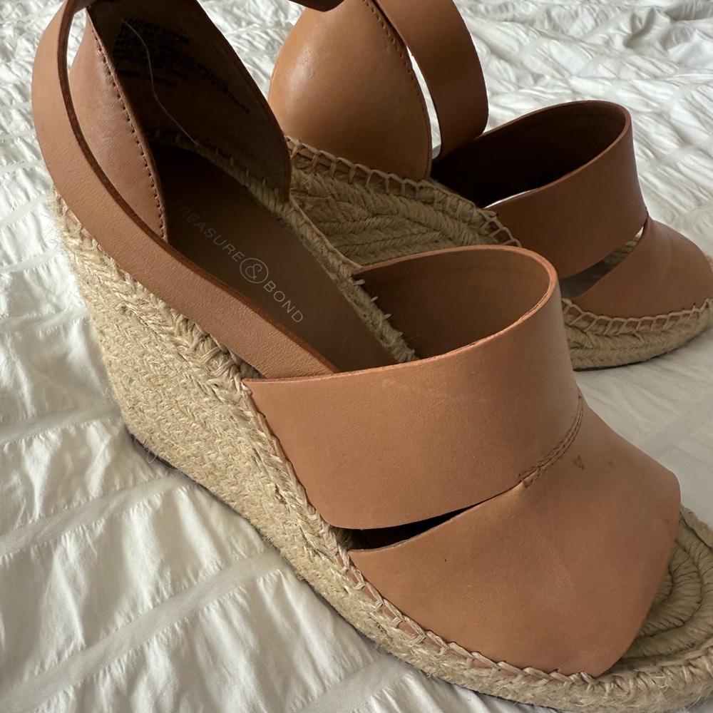 Treasure & Bond Camel Wedge Espadrilles